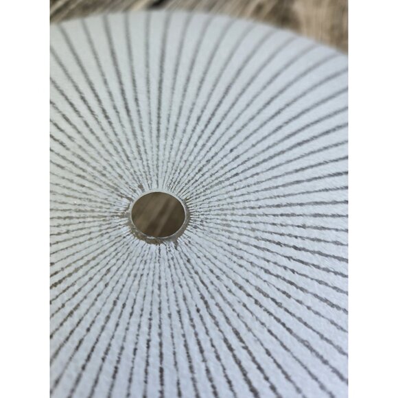 Round 14" White MCM Glass Ceiling Shade Light Dome Atomic Starburst - Picture 5 of 11